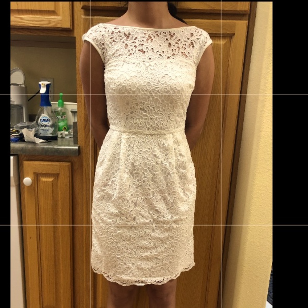 White House black market white dress